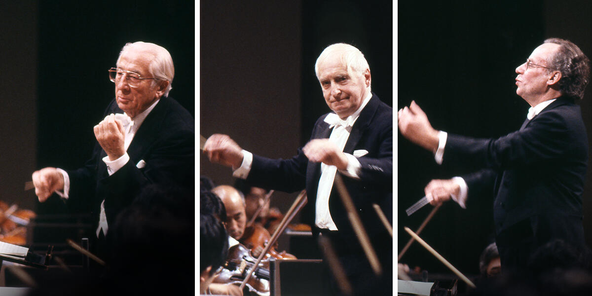フェルディナント・ライトナー（1990年10月24・25日、第1123回定期公演）、ヴァーツラフ・ノイマン（1990年11月9・10日、第1124回定期公演）、ハインツ・ワルベルク（1990年11月30日・12月1日、第1127回定期公演）
